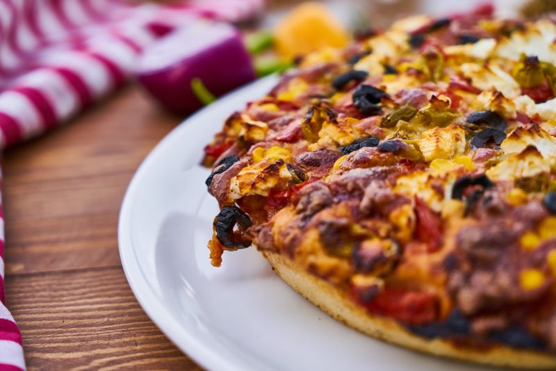 Giordanos deep dish pizza fresh from the oven