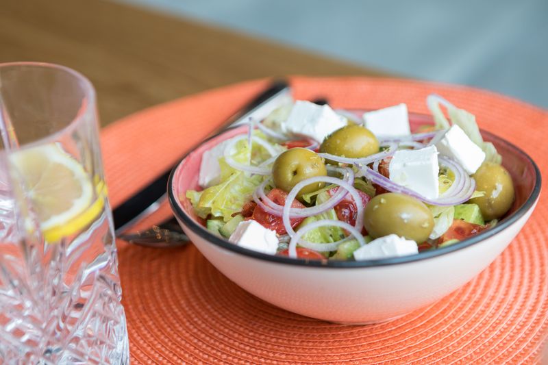 Mediterranean Garden Salad with fresh vegetables