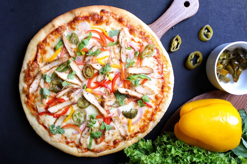 A perfect slice of giordano's artisan pizza
